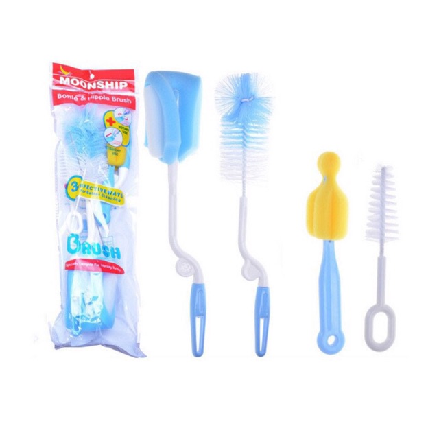 Bộ Cọ Rửa Bình Sữa Và Núm Ty 4 Chi Tiết --quangdongshopgiadung
