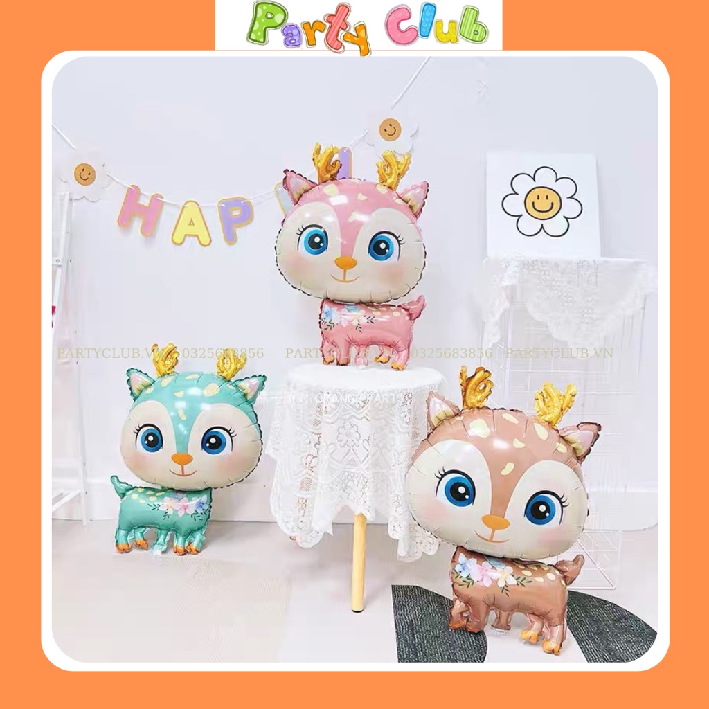 Bong bóng bay hình hươu hoa trang trí sinh nhật