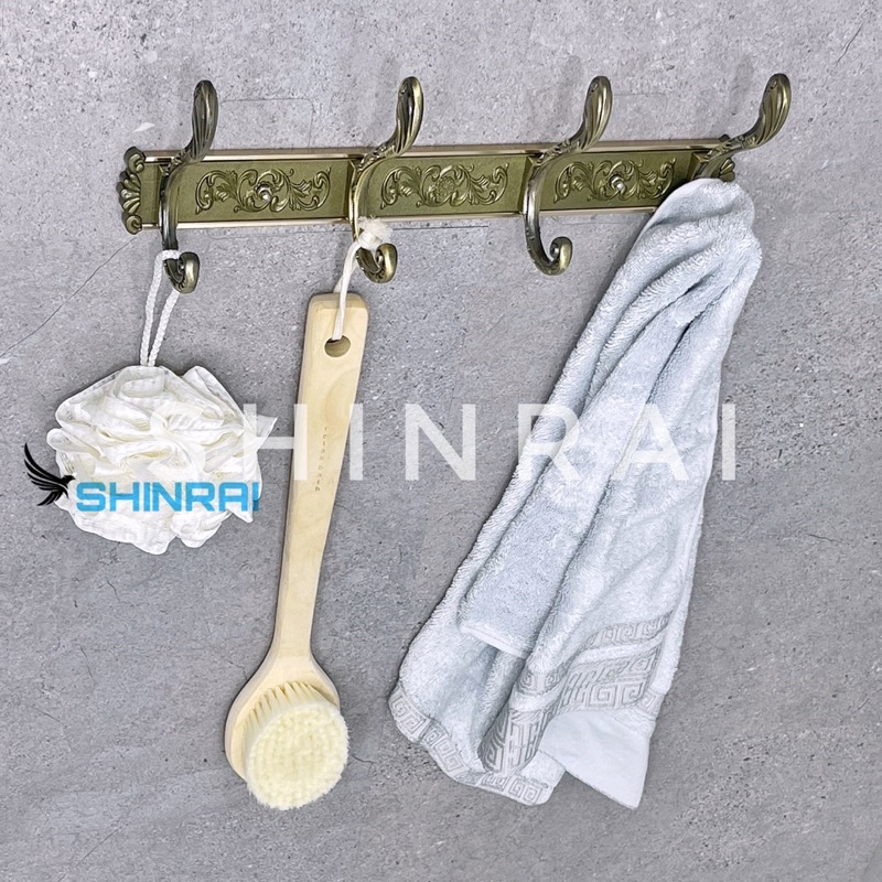( SHINRAI ) Móc Treo Quần Áo , Móc Treo Đồ Đa Năng Châu Âu 0115 Phoenix 4 Dán Tường