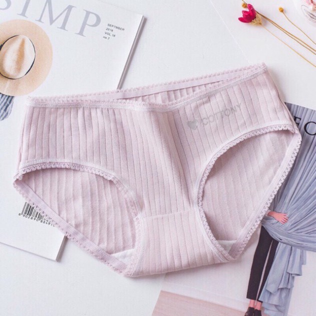 Quần Lót Nữ Cottony Tăm Sọc, Quần Chip Kháng Khuẩn Thoáng Mát An Toàn Sức Khỏe | BigBuy360 - bigbuy360.vn