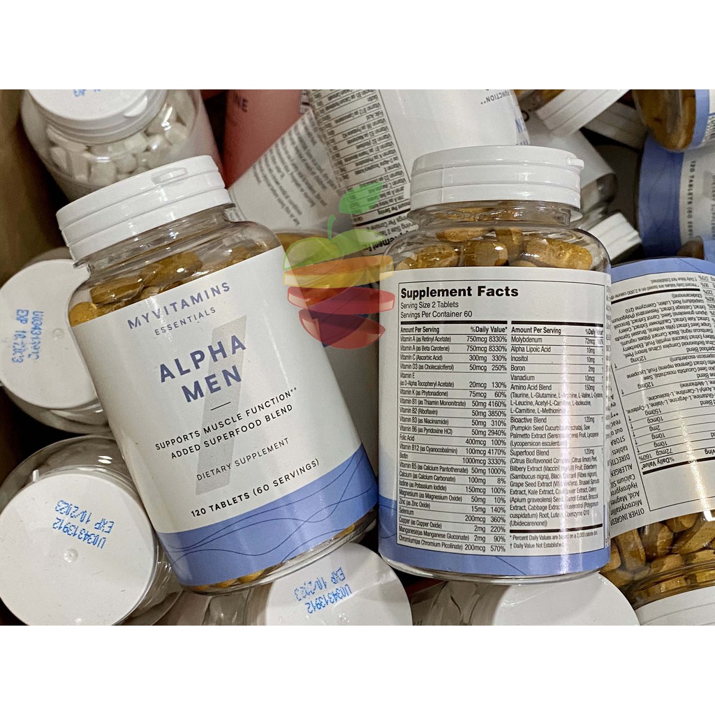 Viên Bổ Sung Vitamin &amp; Khoáng Chất Alpha Men MYVITAMINS - 120 Viên