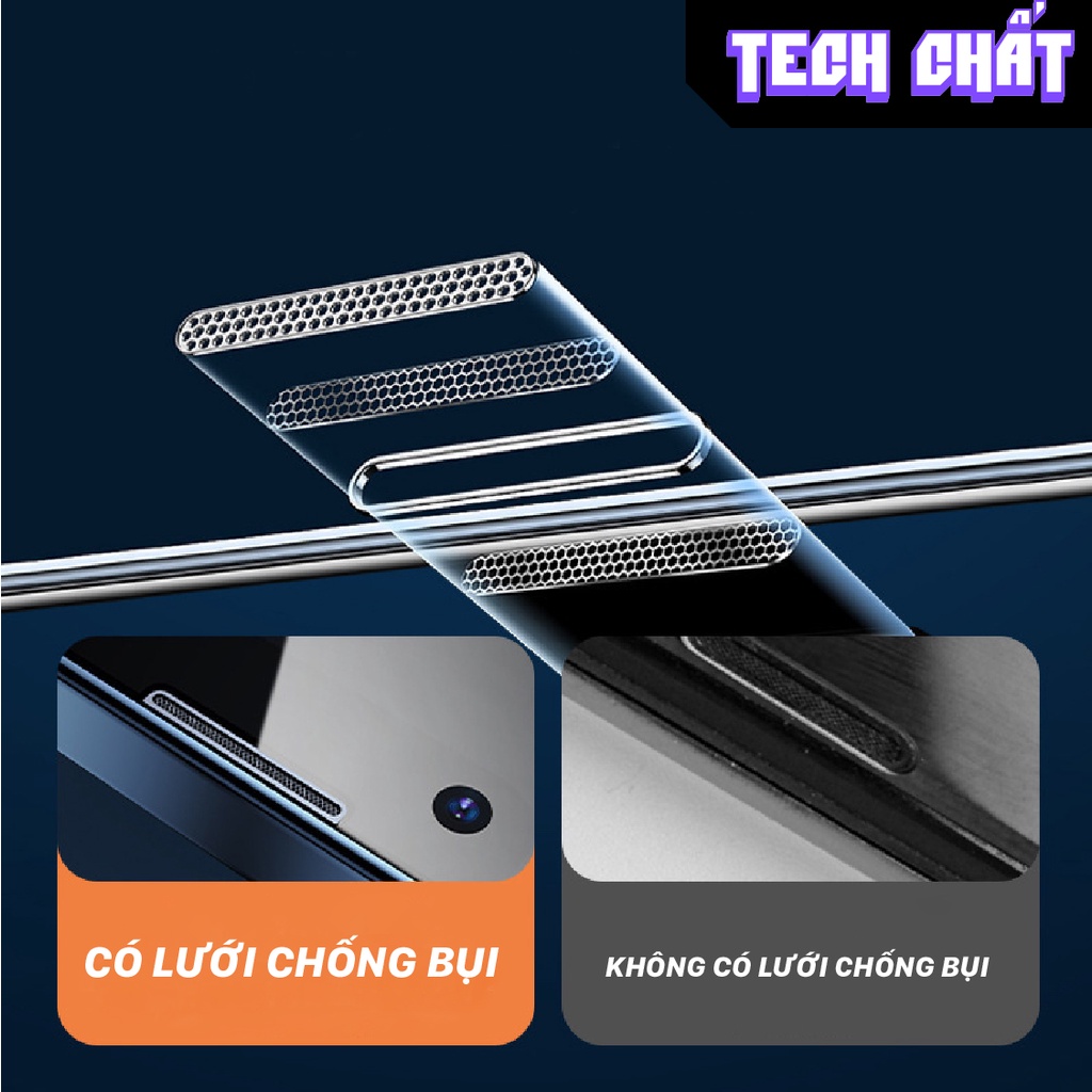 Kính cường lực có khung tự dán bảo vệ loa Blue Arrow CHÍNH HÃNG cho iphone 6 7 8 x xr xs 11 12 13 14 plus pro tech chất