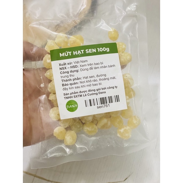 Mứt hạt sen gói 100g - ít đường