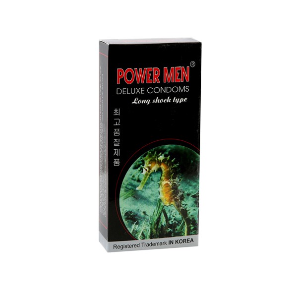 Bao cao su kéo dài thời gian Powermen Longshock -  hộp 12c