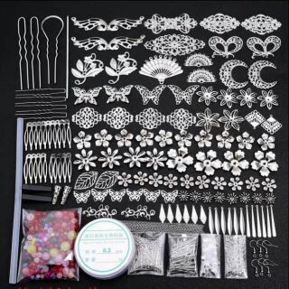 Set nguyên liệu làm trâm cổ trang kèm hộp đựng