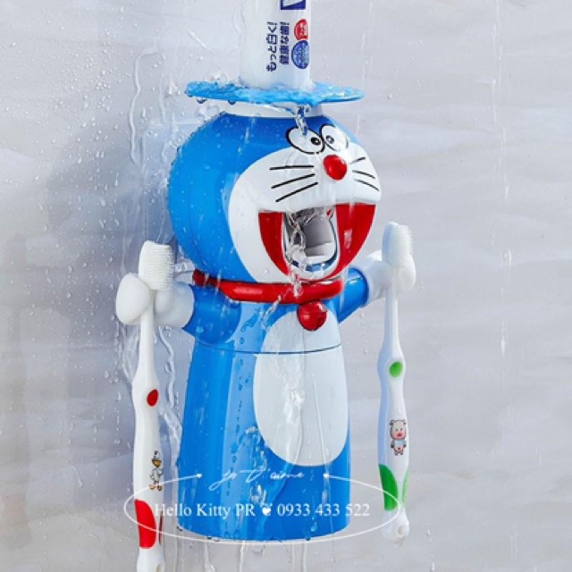 DỤNG CỤ LẤY KEM ĐÁNH RĂNG TỰ ĐỘNG KÈM LY DOREMON DORAEMON