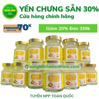 Mua 10 tặng 1| yến sào chưng sẵn bán lẻ đủ 4 vị 30% yến thô hũ 70ml yến quang minh