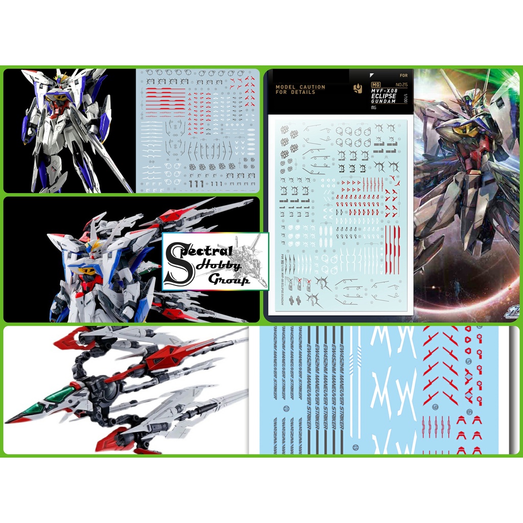 Decal nước dán mô hình MG Gundam Eclipse | EW452HM MANEUVER STRIKER các loại - water sticker
