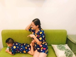 Set pijama cho mẹ và bé
