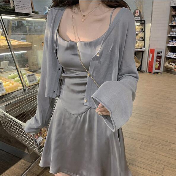 Áo Khoác Cardigan Chống Nắng Chất Liệu Lụa Lạnh Mỏng Thời Trang Mùa Hè Cho Nữ