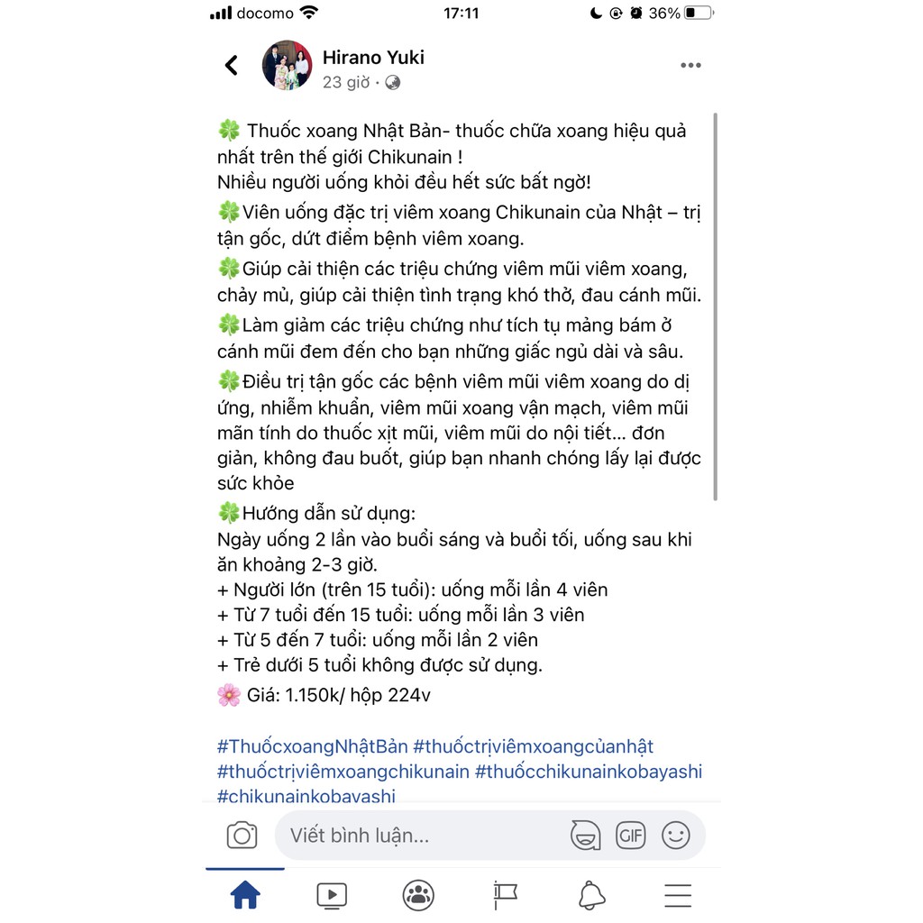 Viên Xoang Chikunain 224 Viên Kobayashi Nhật Bản