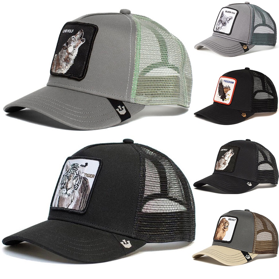 Mũ Lưỡi Trai Phối Lưới Họa Tiết Hoạt Hình Gấu Hổ Freedom Trucker