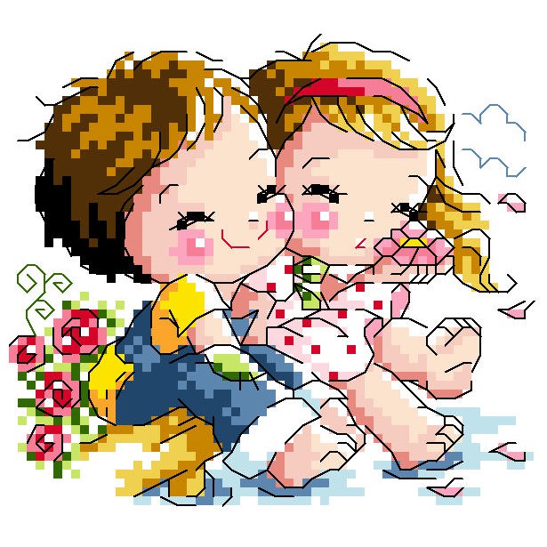 Mẫu thêu chữ thập Beeshop siêu cute 100% 50020