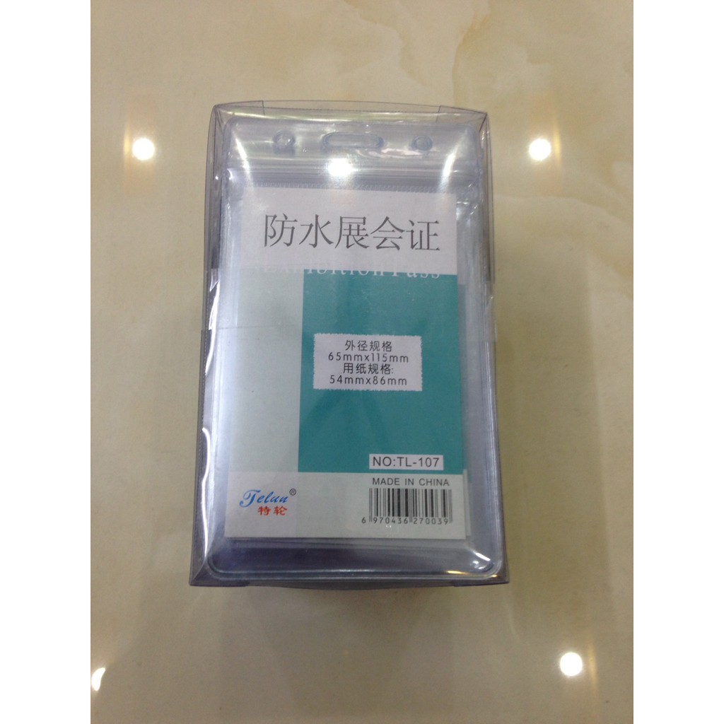 Thẻ đeo nhân viên - Bao đeo thẻ dọc 107 Telun hàng loại 1(Combo 50 chiếc)