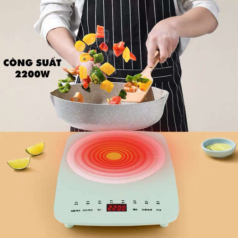 Bếp từ đơn,bếp điện công suất 2100W, chịu nhiệt độ cao, ngắt tự động, sử dụng siêu an toàn