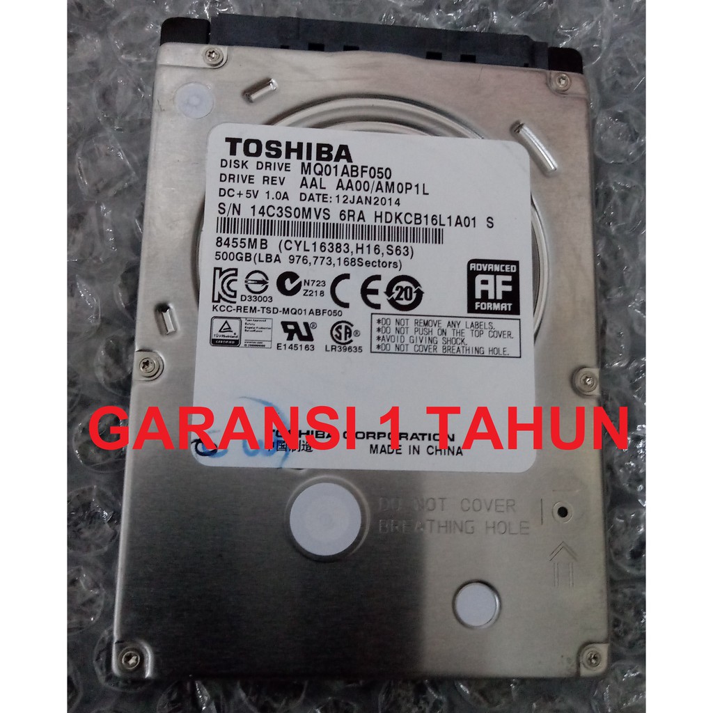 Ổ Cứng Di Động 500gb Toshiba Slim 7mm Cho Notebook Laptop Hdd
