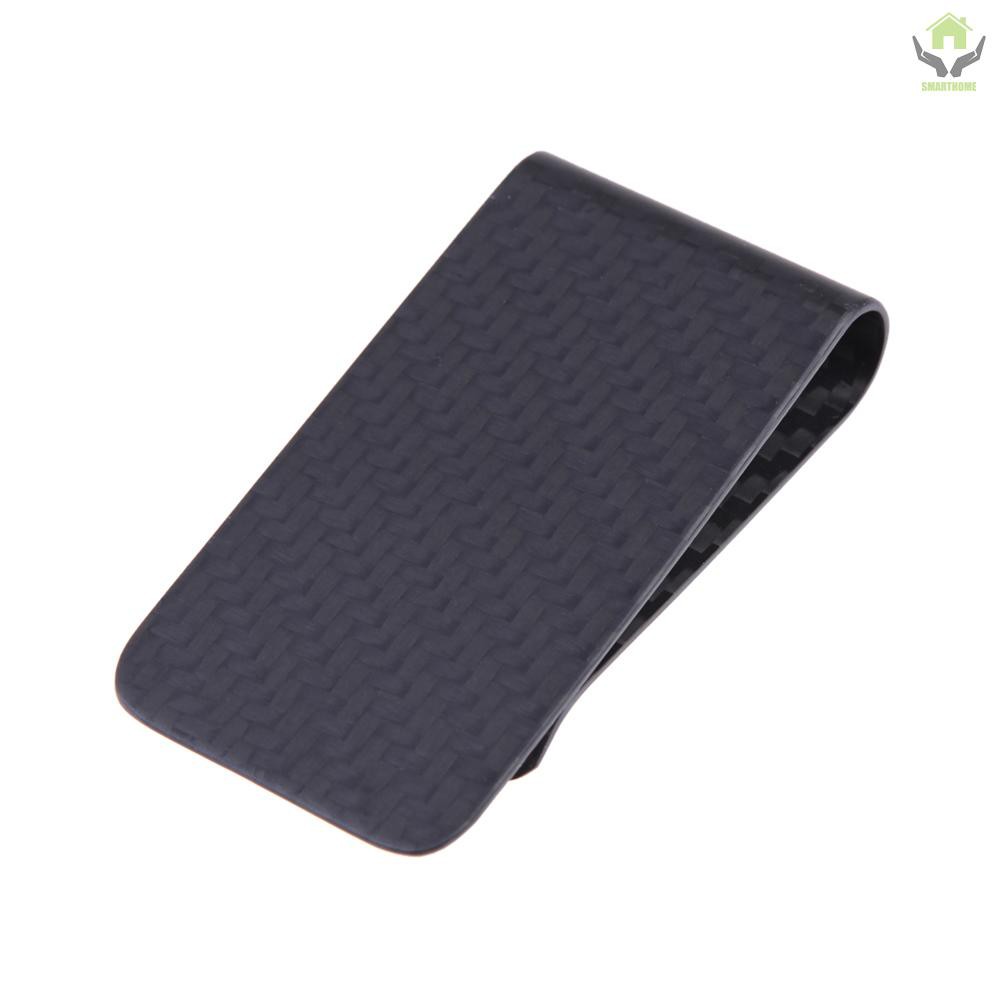 Real Carbon Fiber Money Clip Business Card Credit Card Cash Wallet Polished and Matte for Options