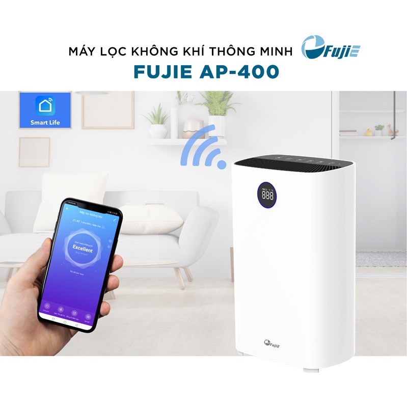 Máy lọc không khí kết thông minh nối Wifi FujiE AP400- Hàng chính hãng