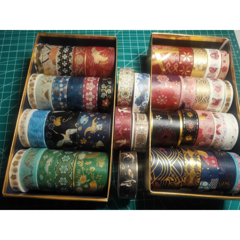 Set 20 Cuộn Băng Keo Trang Trí Washi Tape Hoa Văn Cổ Trang Trung Hoa