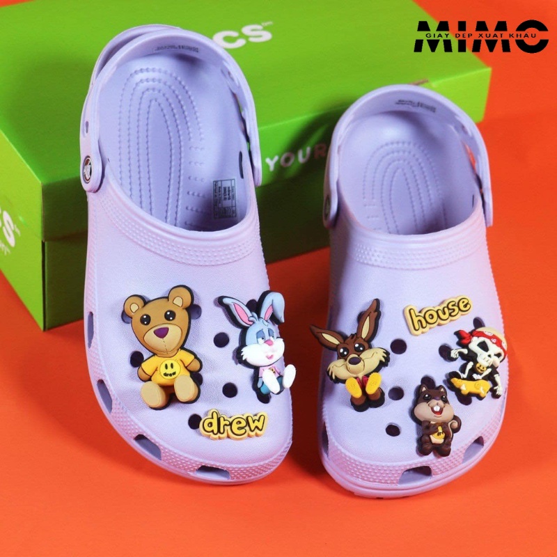 Sục Drew House x Justin Bier, dép sục thời trang cá tính cực êm mềm nhẹ cho nam nữ