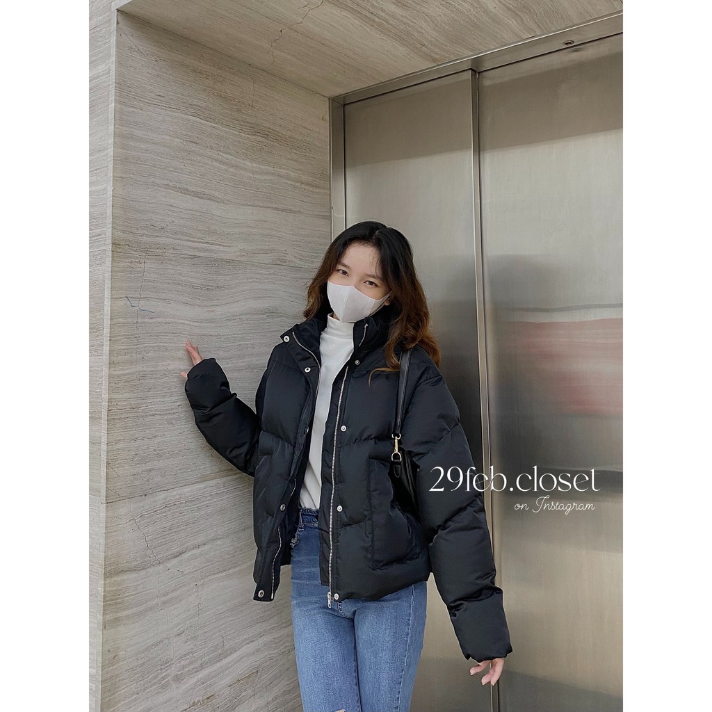 [Ảnh thật/Video] Áo khoác phao béo cổ dựng dáng lửng - 29feb.closet | BigBuy360 - bigbuy360.vn