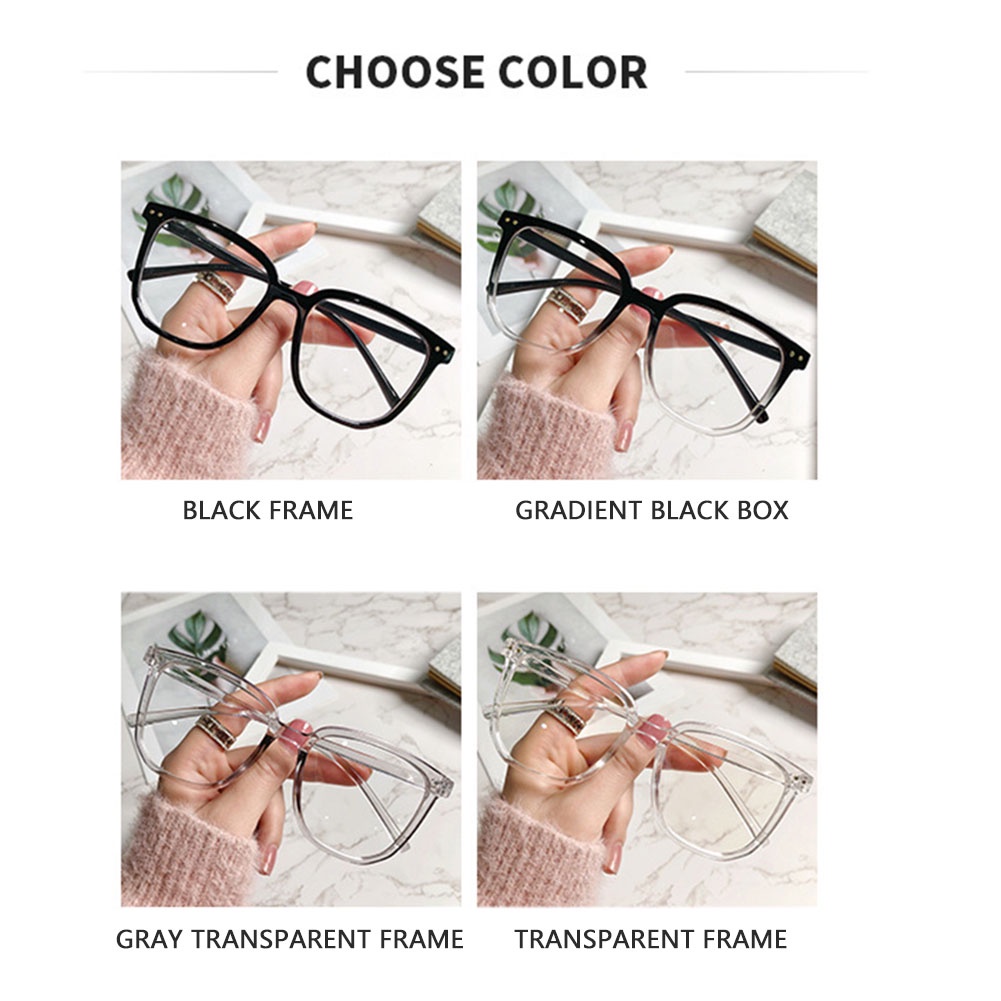 Mắt kính giả cận gọng chữ V thời trang, kính mát gọng trong nam nữ form unisex phong cách retro Hàn Quốc đơn giản