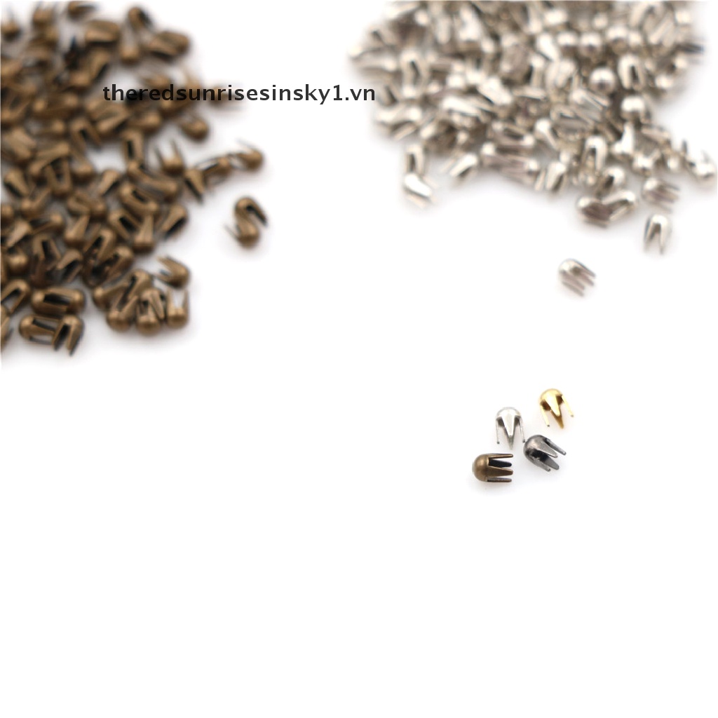 Set 100 nút khóa tròn mini cỡ 2mm trang trí quần áo búp bê