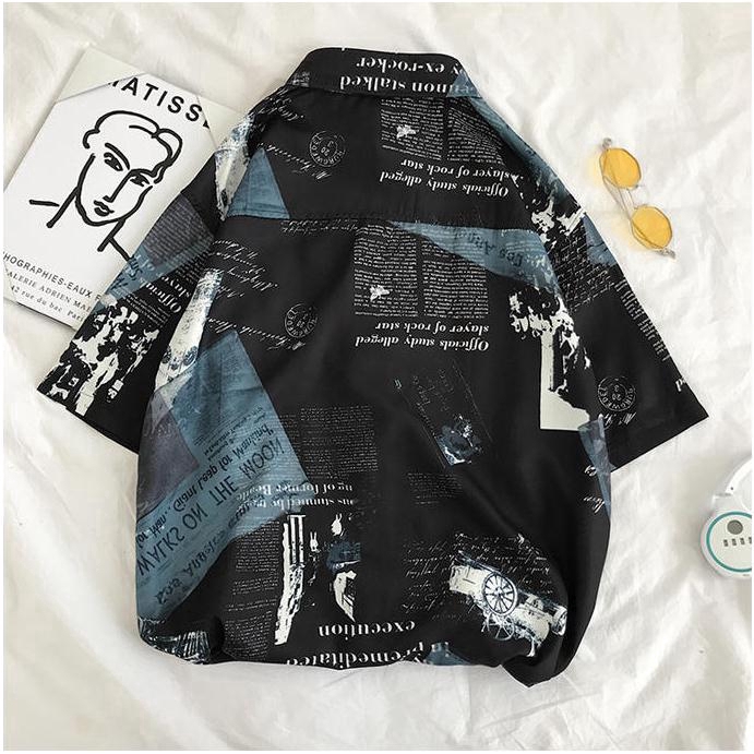 Áo Sơ Mi Nam Ngắn Tay Họa Tiết Hoa Văn | BigBuy360 - bigbuy360.vn