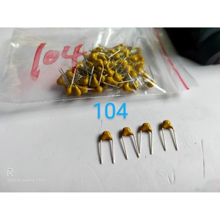 20 Chiếc Tụ Gốm Vàng 0.1uF 50V -104 50v chất lượng cao