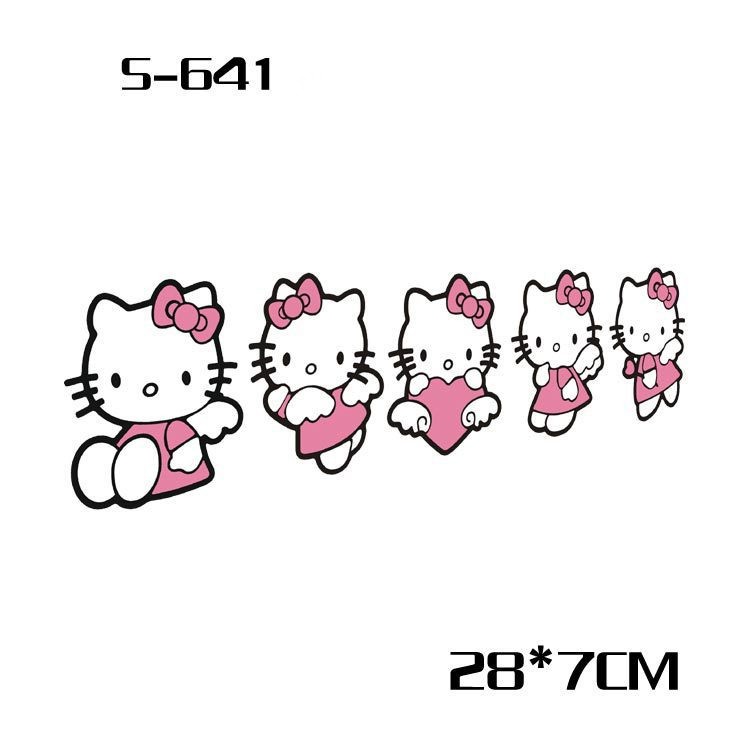Miếng Dán Trang Trí Xe Hơi Hình Hello Kitty Series 03 Phản Quang Sáng Tạo
