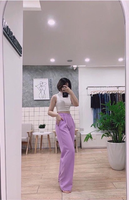 Quần ống rộng 100cm dáng suông hàng mới ra siêu Hot