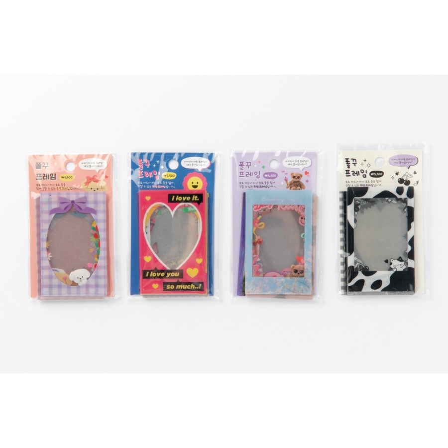 Toploader Decor ARTBOX Hàn Quốc Trang Trí Card Ảnh Photocard Polaroid 18 Khung Màu Đen Trắng