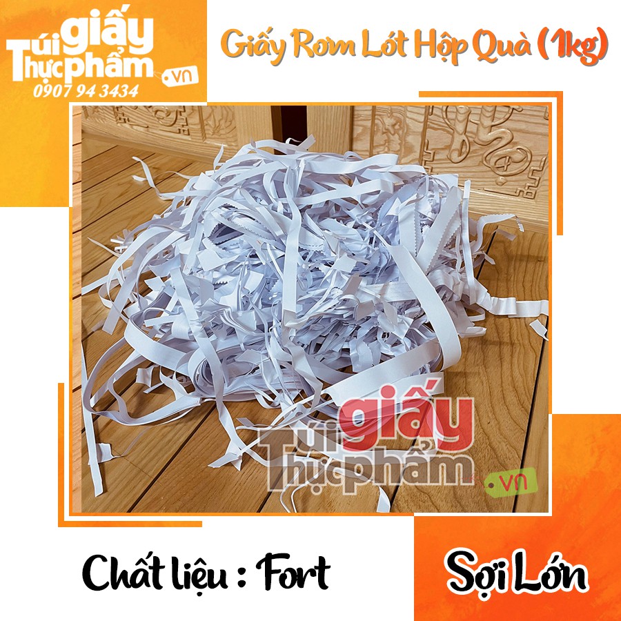 1kg Giấy Rơm Lót Hộp Quà (Fort - Sợi Lớn)