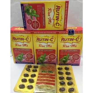 Viên uống Rutin C Rau Má giảm viêm nhiệt miệng, giảm táo bón, tiêu trĩ, nhuận tràng, thanh nhiệt cơ thể - Hộp 30 viên