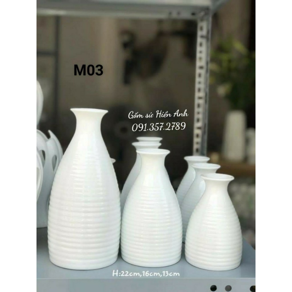 Bộ 3 lọ hoa sứ men hỏa biến đẹp (cao 24cm,17cm,14cm), nhiều mẫu, ảnh thật, giá bán gồm 3 lọ