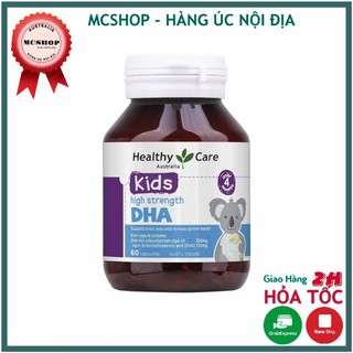 Viên uống bổ sung DHA Healthy Care Kids DHA 60 viên của Úc (mẫu mới)