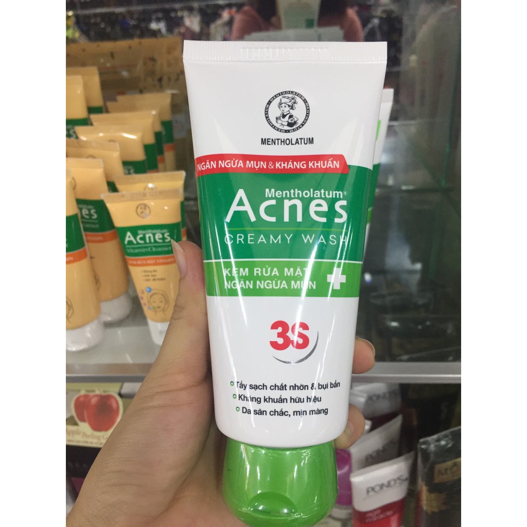 Acnes Creamy Wash – Kem rửa mặt ngăn ngừa mụn 50g, 100g