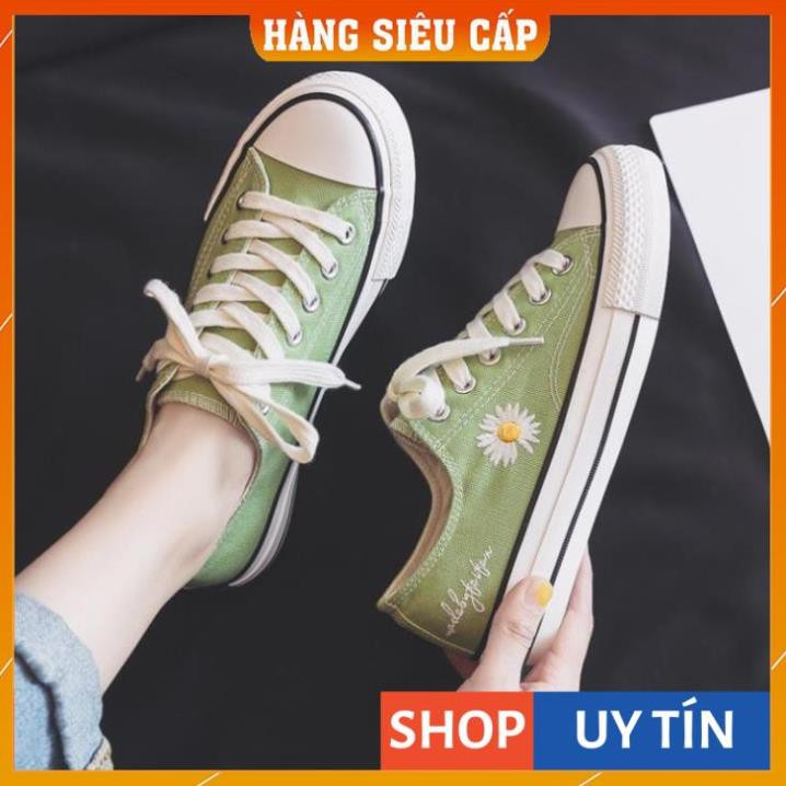 [ Hàng Loại 1 ] - [INS HOT]Giày thể thao nữ canvas kiểu,💥Classic thêu hoa cúc nhí💥（2218） | BigBuy360 - bigbuy360.vn