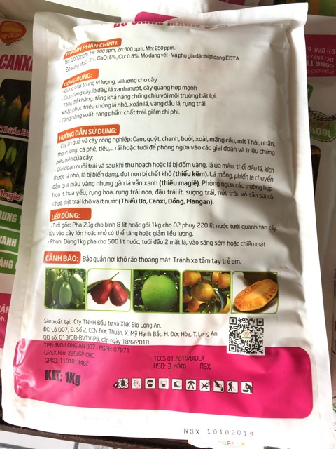 BO CANXI MAGIE KẼM - KG - HÀNG CHÍNH HÃNG QUẢ CẦU LỬA - BIO JAPAN