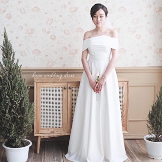 ( ẢNH THẬT SHOP CHỤP ) Váy Chụp Ảnh Cưới 👗 Váy Đón Tiệc - Váy Trễ Vai  - Váy Trắng Quây Vai - Váy Tiếp Khách