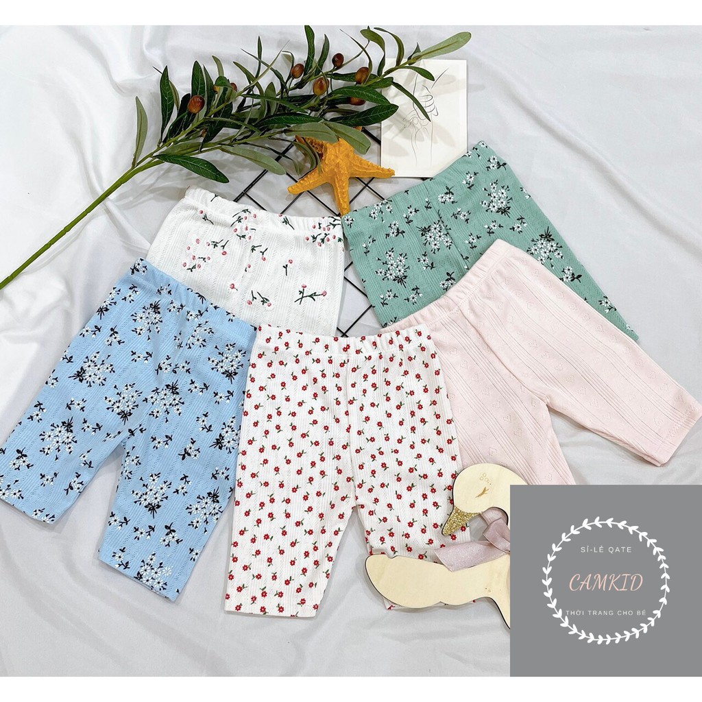 Quần Legging Thông Hơi (Quần Lửng) Bé Gái 6-21kg Mềm Mịn, Thoáng Mát, Co GIãn Tốt Mùa Hè Hàng Xuất Nhật Loại 1