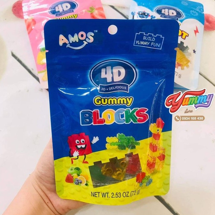 Kẹo Dẻo 4D Amos Thailand 72G