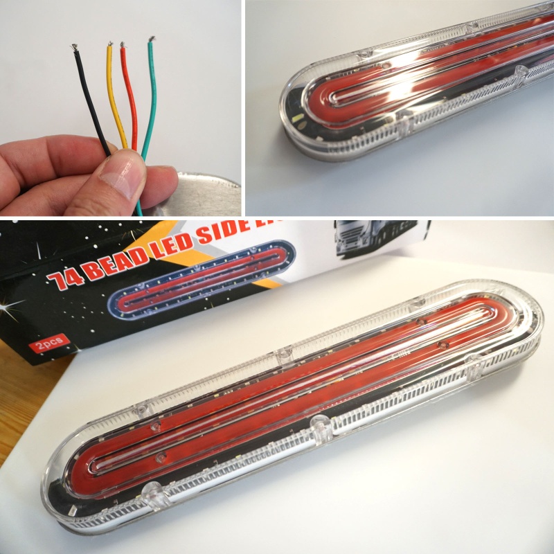 Đèn Led Cảnh Báo 74 Bóng Gắn Bánh Xe Hơi Chuyên Dụng