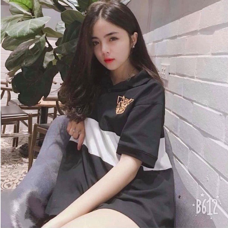 Áo polo sói phối màu cổ bo dệt hàng có size form rộng vanmiushop