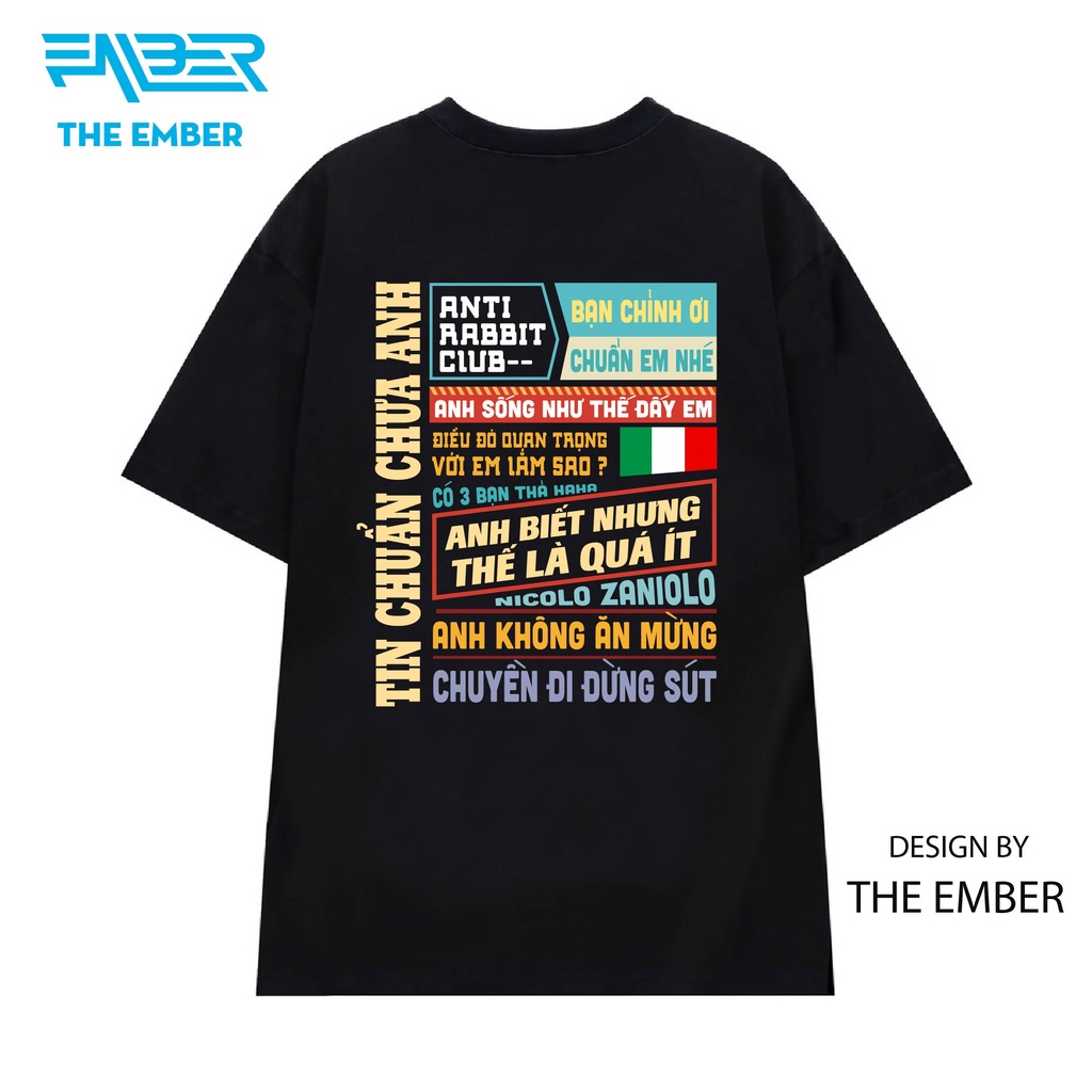 Áo thun Từ Điển Comment Thỏ Ngọc 100% cotton dáng oversize - The Ember