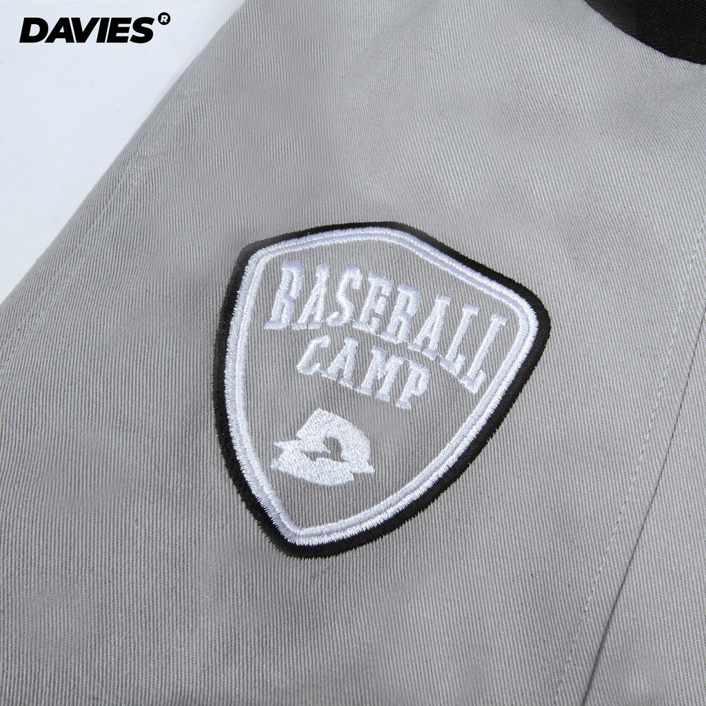 Áo bomber bóng chày nam nữ Davies brand - Grey Varsity Baseball Academy Bomber