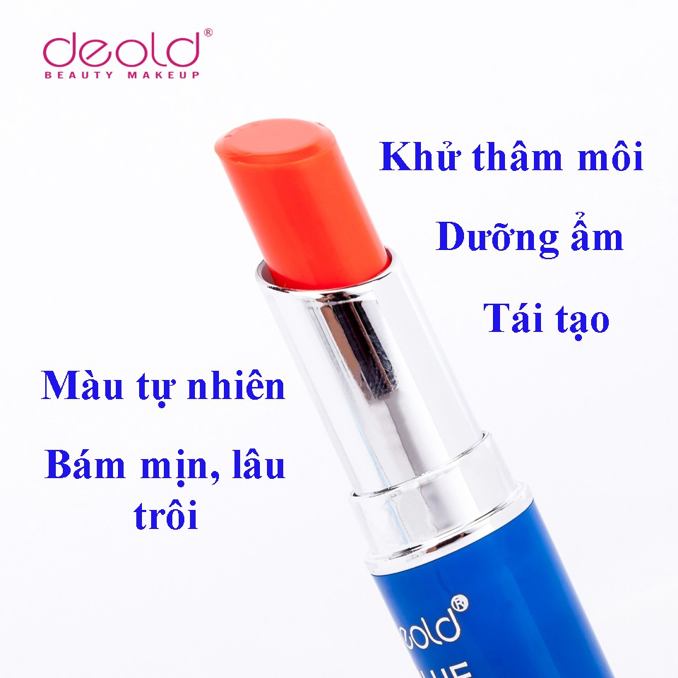 Son Dưỡng Ngừa Thâm Môi Deold Blueberry Lip Balm màu Đỏ Cam 3.3g