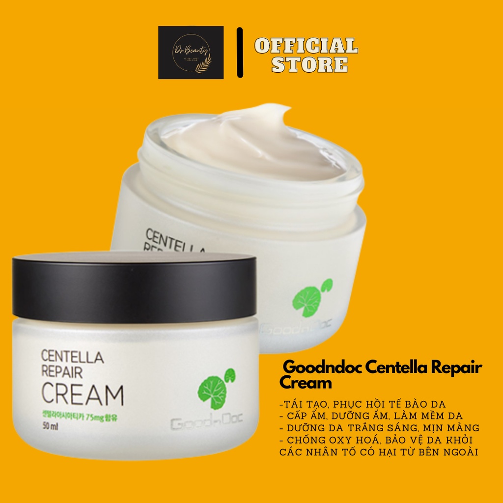 Kem dưỡng rau má Goodndoc Centella Repair Cream 50ml