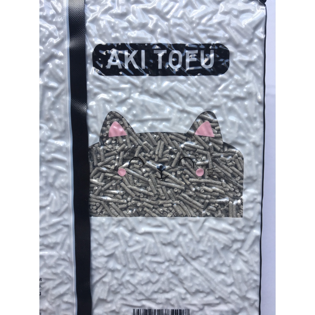 Cát vệ sinh đậu nành Aki Tofu than hoạt tính cho mèo Nupet gói 6L