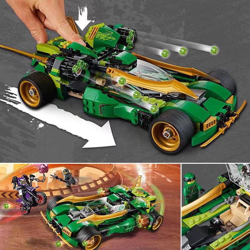 Ninja Series Lloyd's Ninja Xe Đua Bóng Đêm đồ chơi lắp ghép